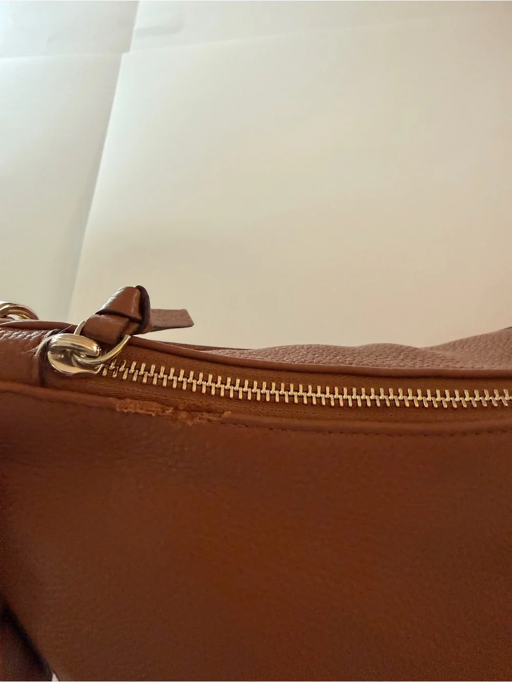 Kate Spade New York Brown Pebbled Leather Shoulder Crossbody Bag